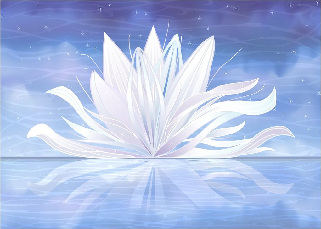 Tablou pe sticlă - Floare de lotus (70x50 cm)