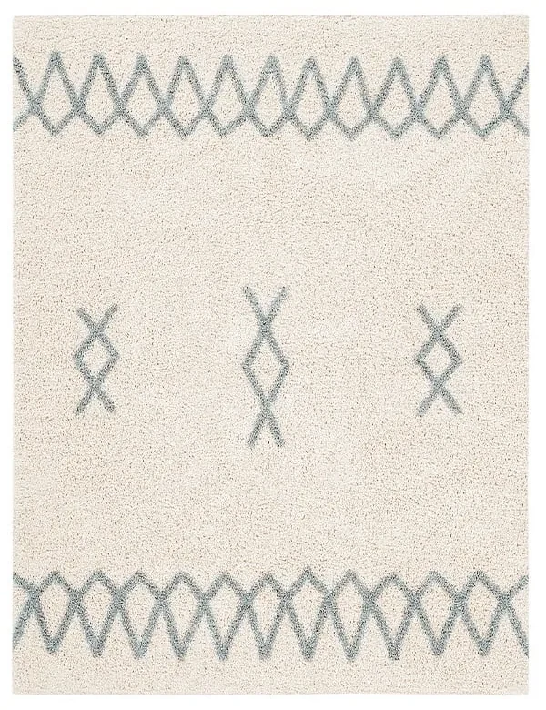 Covor albastru/crem lavabil/țesut manual din bumbac 120x160 cm Atlas Natural – Lorena Canals