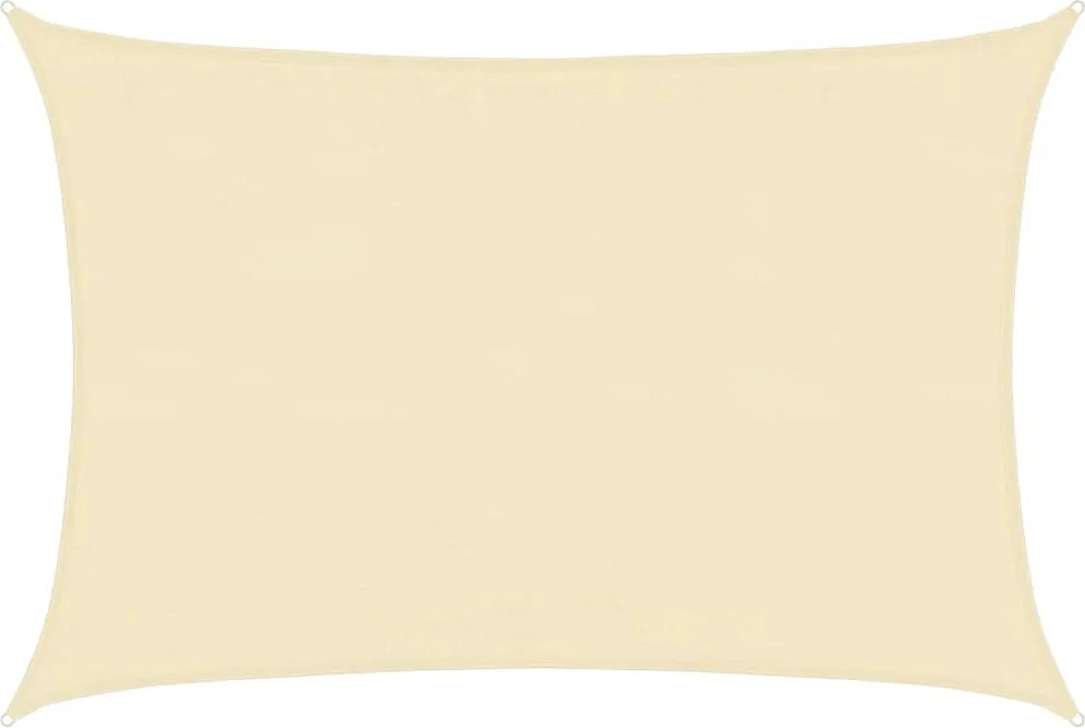 vidaXL Pânză parasolar, crem, 3,5 x 4,5 m, HDPE, 160 g/m²