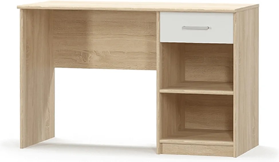 Birou PC 1S, alb/stejar sonoma, TEYO