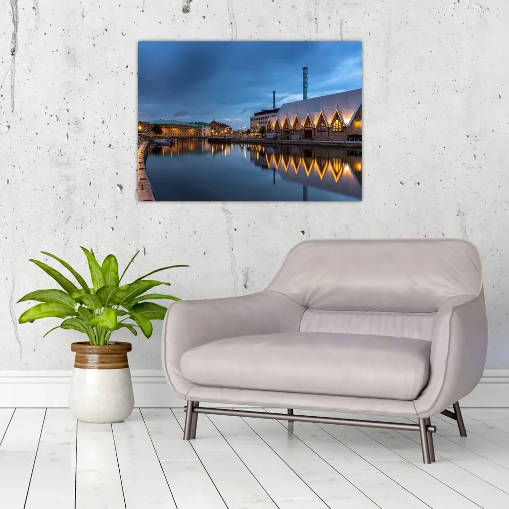 Tablou cu canalul - Göteborg (70x50 cm), în 40 de alte dimensiuni noi