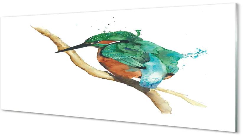 Tablouri acrilice papagal pictat colorat