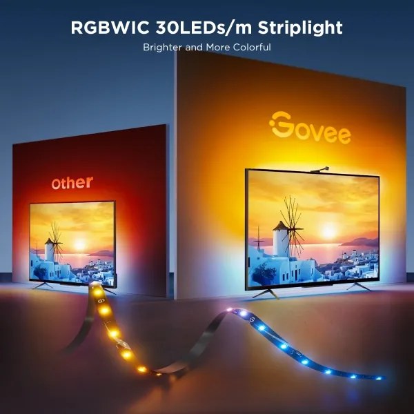Govee Backlight 3S Netflix TV 55-65" SMART LED retroiluminare RGBICW Wi-Fi + telecomandă