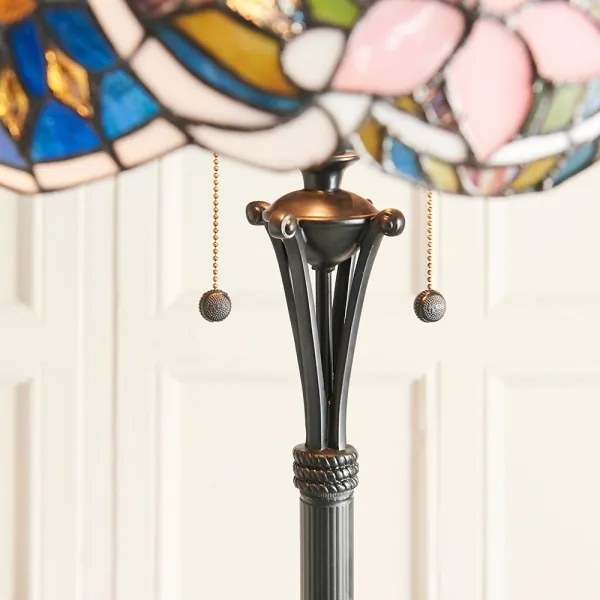 Endon 64323 - Lampă de podea Tiffany SULLIVAN, 2xE27/60W/230V, Ø 56 cm