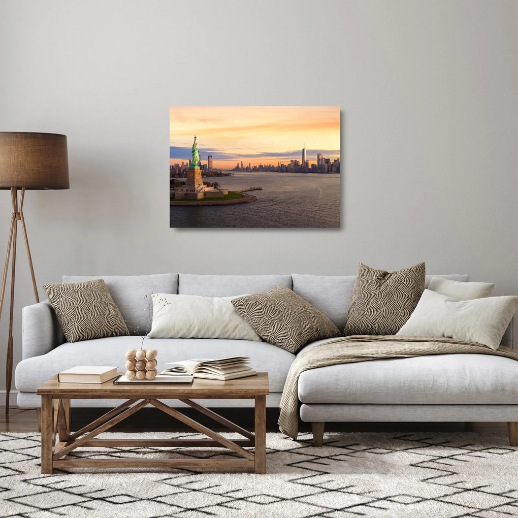 Tablou pe sticlă - Orașul New York (70x50 cm)