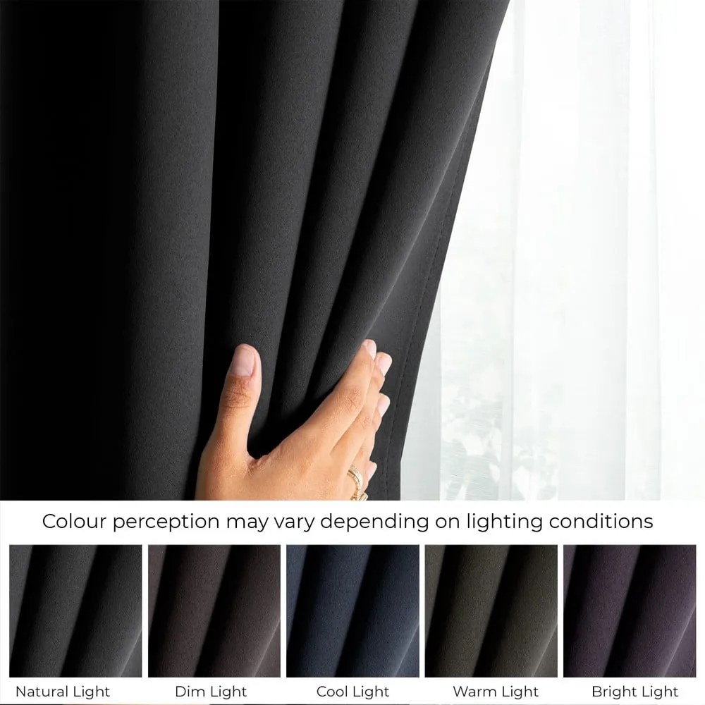 Draperie neagră dimout (semi-opacă) 140x245 cm Kierra – Restilo