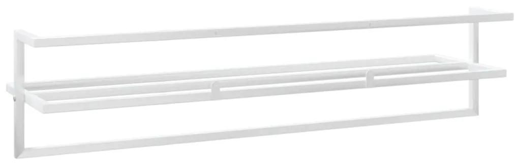 Suport pentru prosoape, alb, 95x25x22 cm, fier Alb