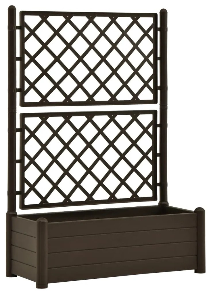 Jardiniera de gradina cu spalier, cafeniu, 100 x 43 x 142 cm PP 1, Mocca, 100 x 43 x 142 cm