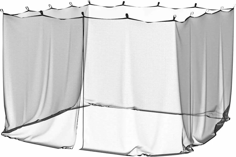 vidaXL Plasă de țânțari pentru exterior 220 ochiuri neagră 300x300x200 cm