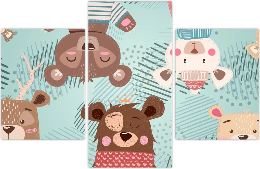 Tablou - Ursuleții veseli (90x60 cm)