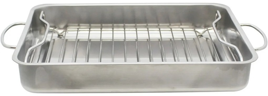 Elo 53434 Basic Tigaie din oțel inoxidabil cugrătar 34 x 24 x 5,5 cm