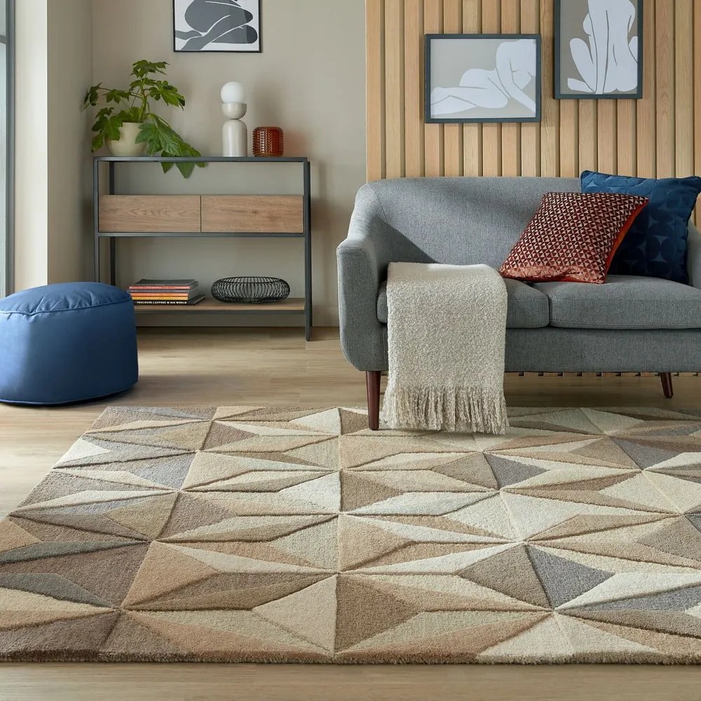 Covor bej din lână 160x230 cm Reverie – Flair Rugs