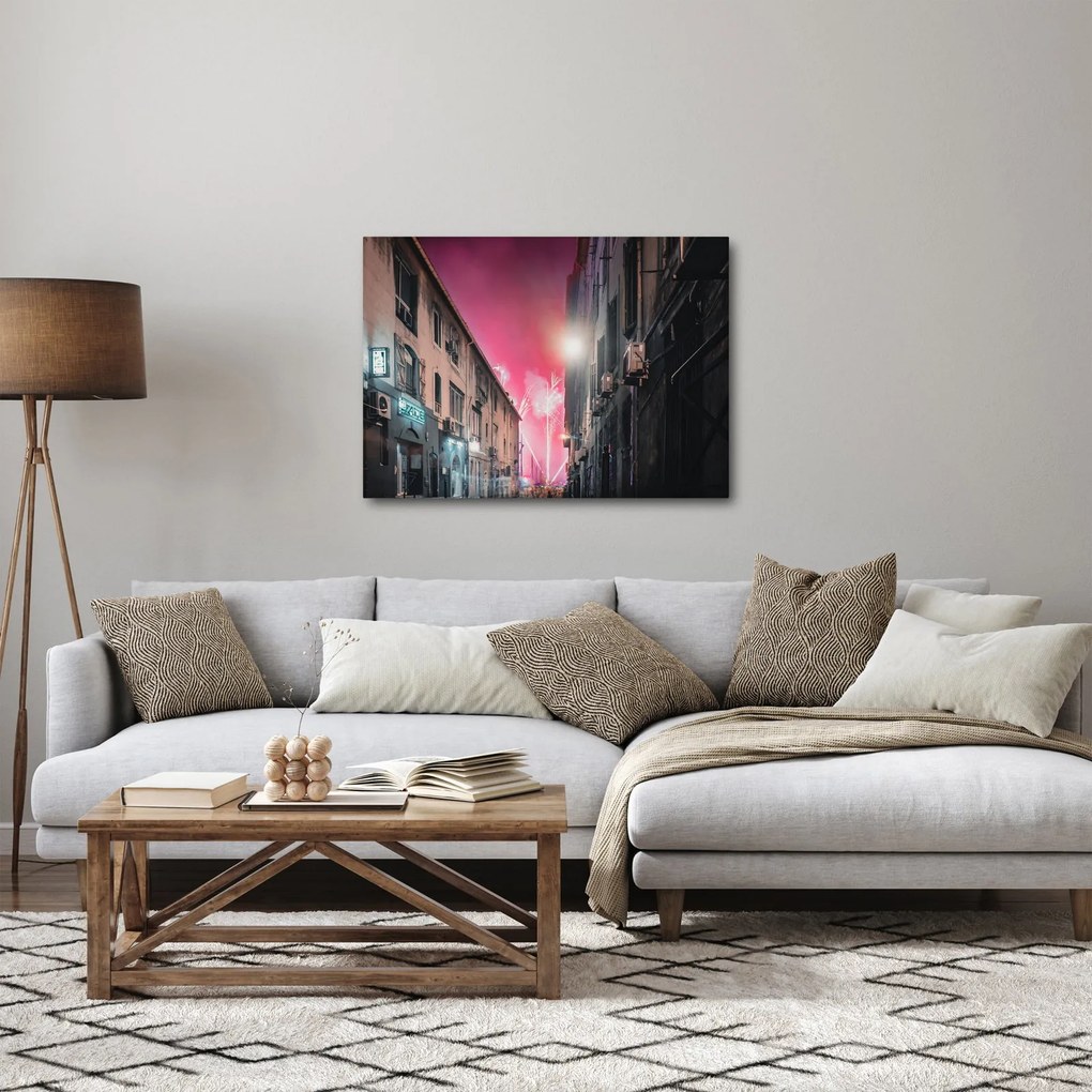 Tablou - Artificii din Marseille (70x50 cm)