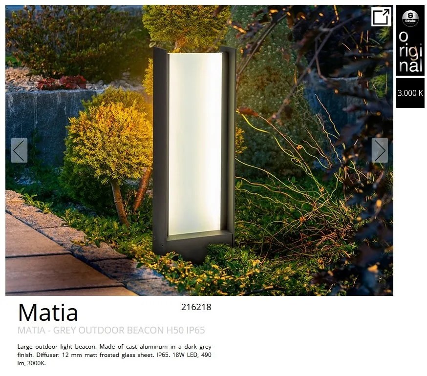 Stalp LED exterior design modern IP65 Matia H-50cm