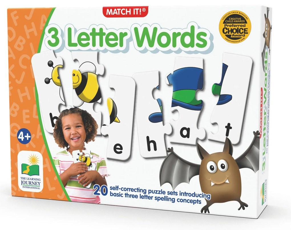 PUZZLE POTRIVESTE CUVINTELE DIN 3 LITERE - ENG - THE LEARNING JOURNEY (TLJ116456)