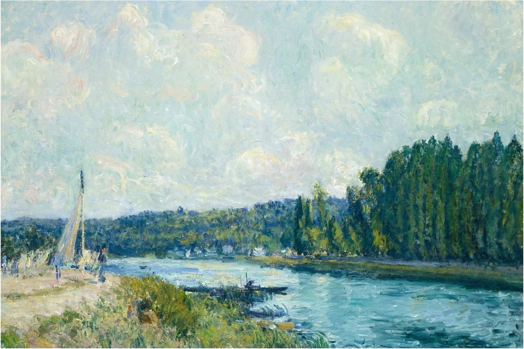 Tablou - Alfred Sisley, The Banks of the Oise, reproducere (90x60 cm)