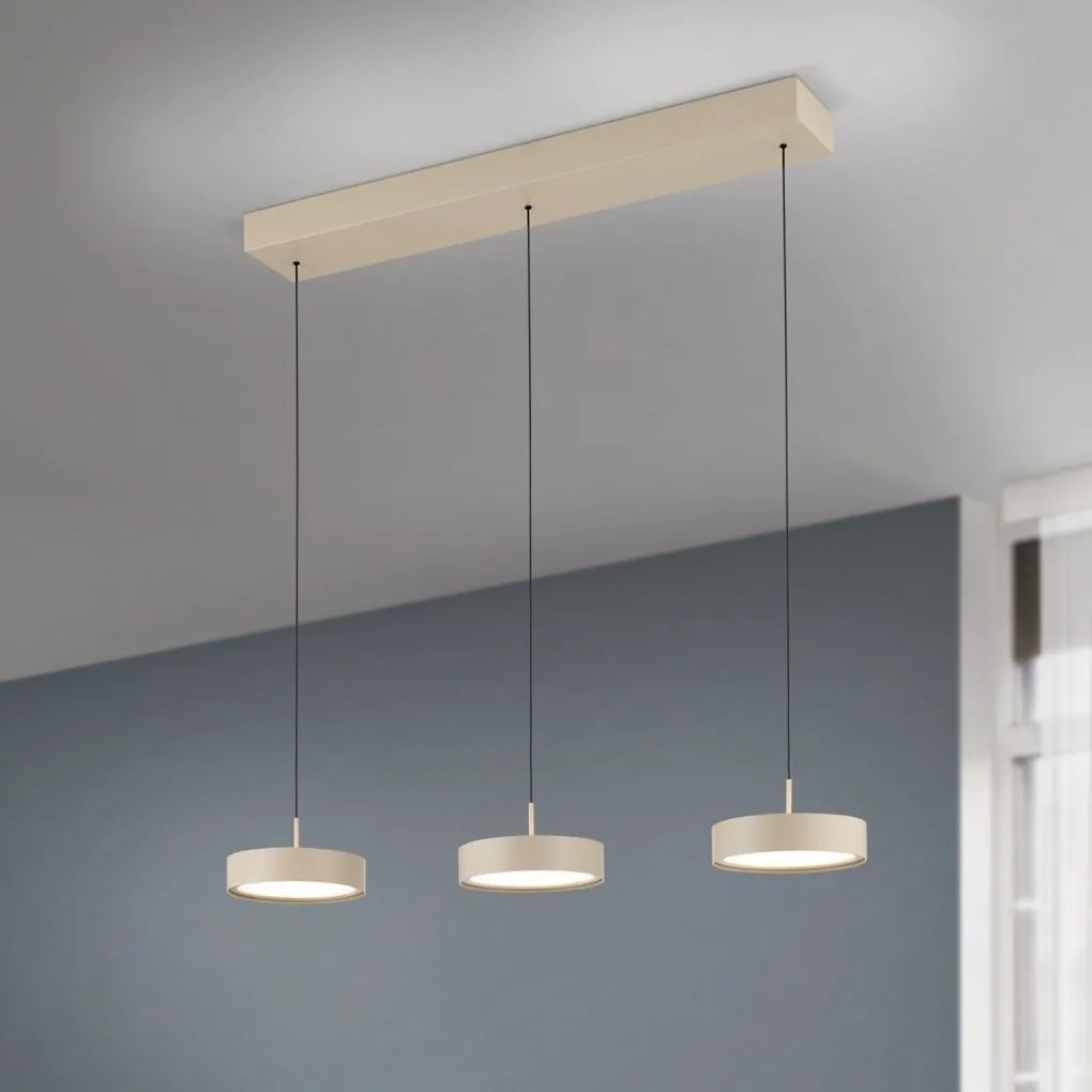 Lustra LED suspendata iluminat ambiental TEIDE khaki