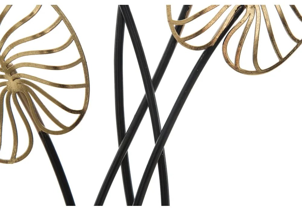 Decorațiune suspendată metalică Mauro Ferretti Luxy -A-, 31 x 90 cm, motive frunze