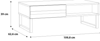 Masă de cafea TARO albă