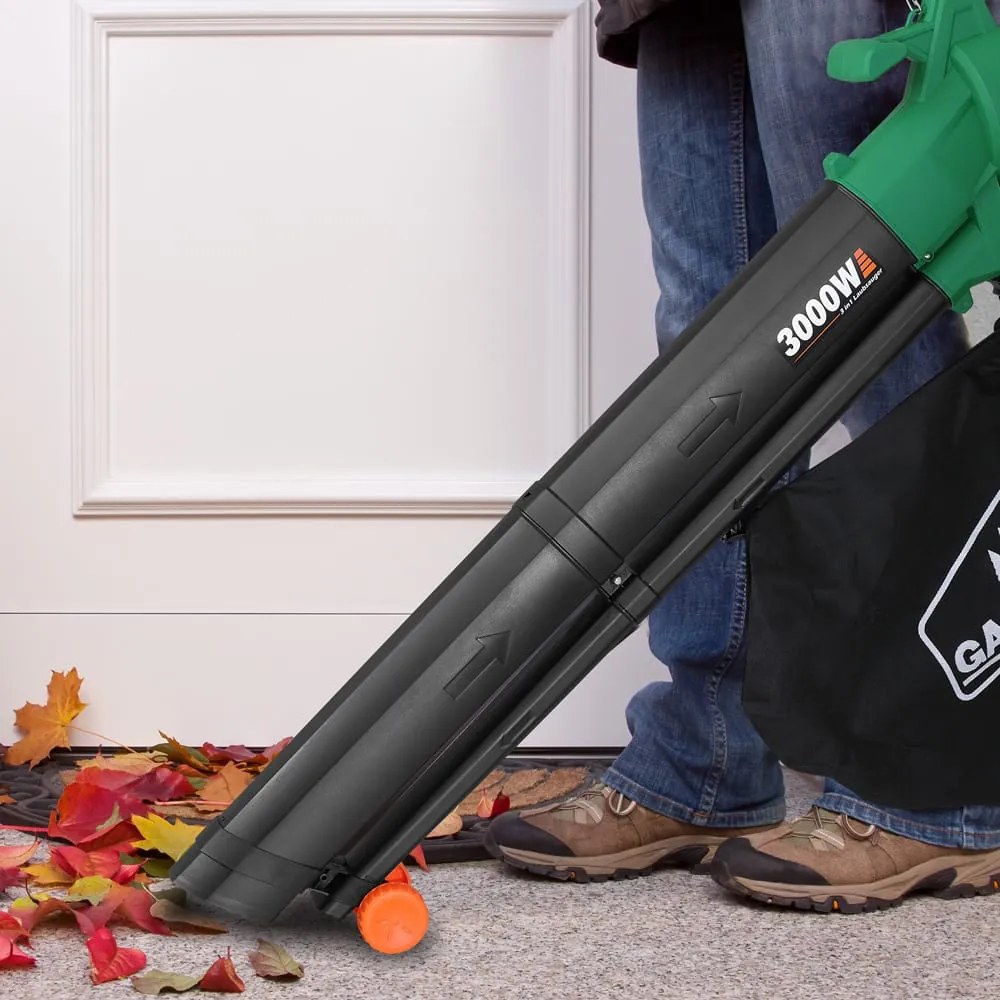 WOLF 104048 Aspirator electric de frunze 3 în 1 negru/verde Gardebruk