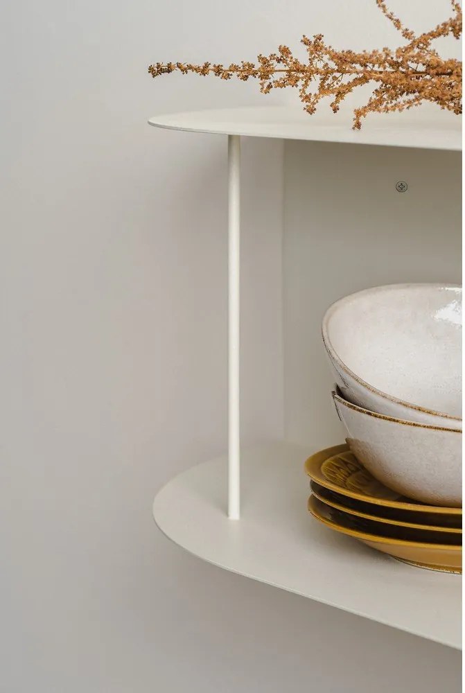 Raft bej etajat din metal 80 cm Lina – noo.ma