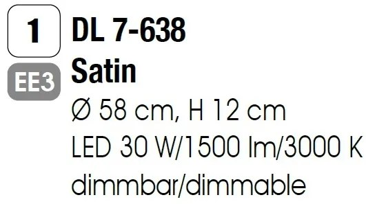 Plafoniera, Lustra aplicata dimabila Circus satin chrome