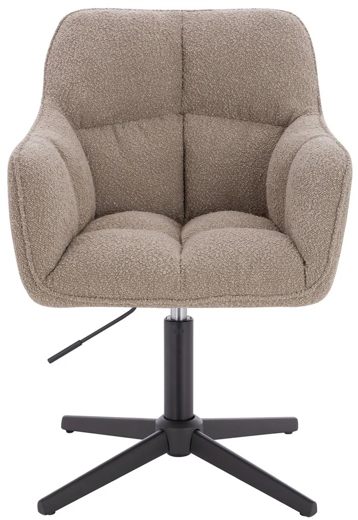 HR550CROSS Scaun Latte Boucle cu Bază Neagră