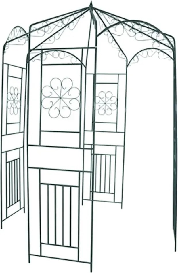 vidaXL Arcadă de grădină, verde închis, 250 cm