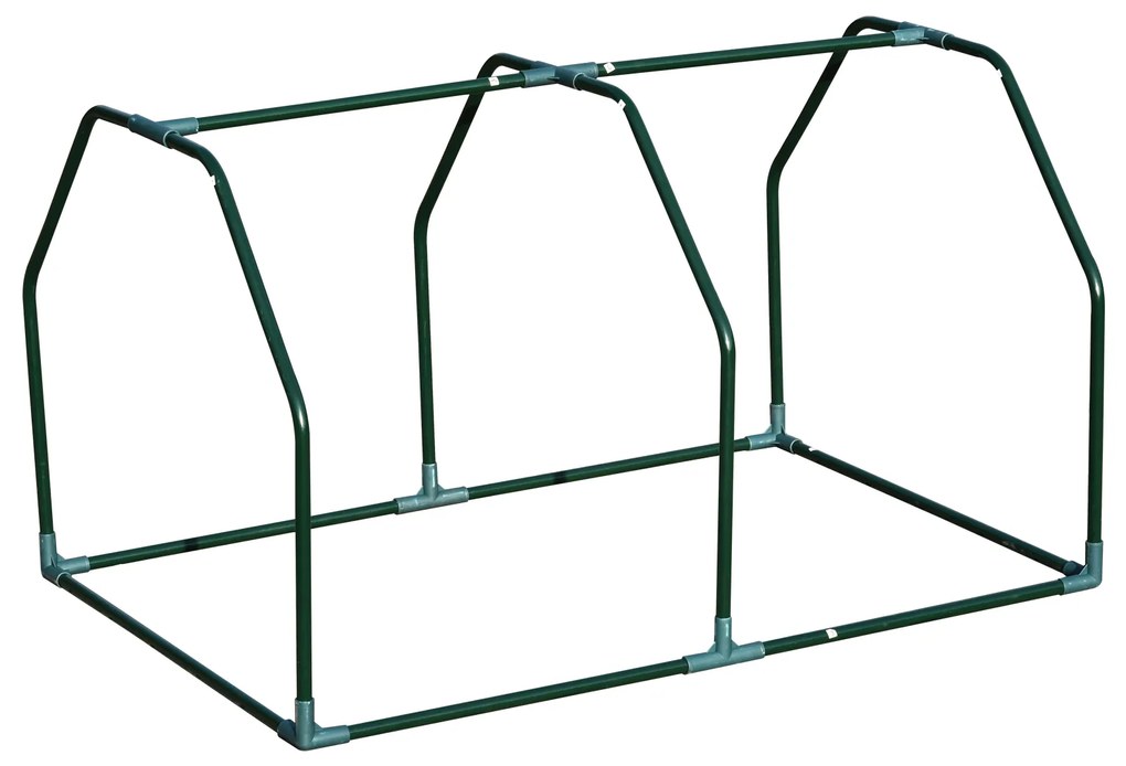 Mini Seră Outsunny pentru grădină și balcon din plastic PE și oțel cu închidere cu fermoar, 99x71x60 cm, de culoare alb transparent | Aosom Romania