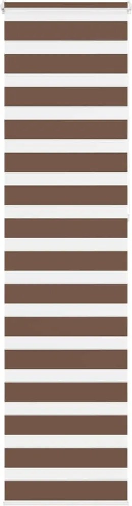 vidaXL Jaluzea tip zebra maro lățime țesătură 60,9 cm poliester