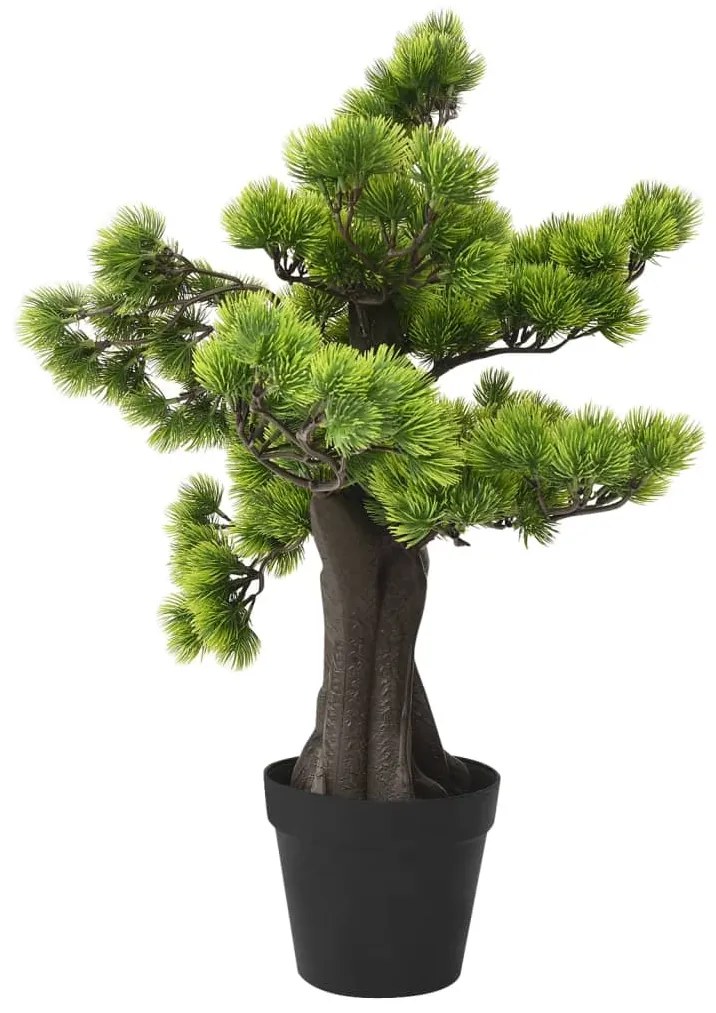 Bonsai Pinus artificial cu ghiveci, verde, 60 cm 1, verde aprins, 60 cm