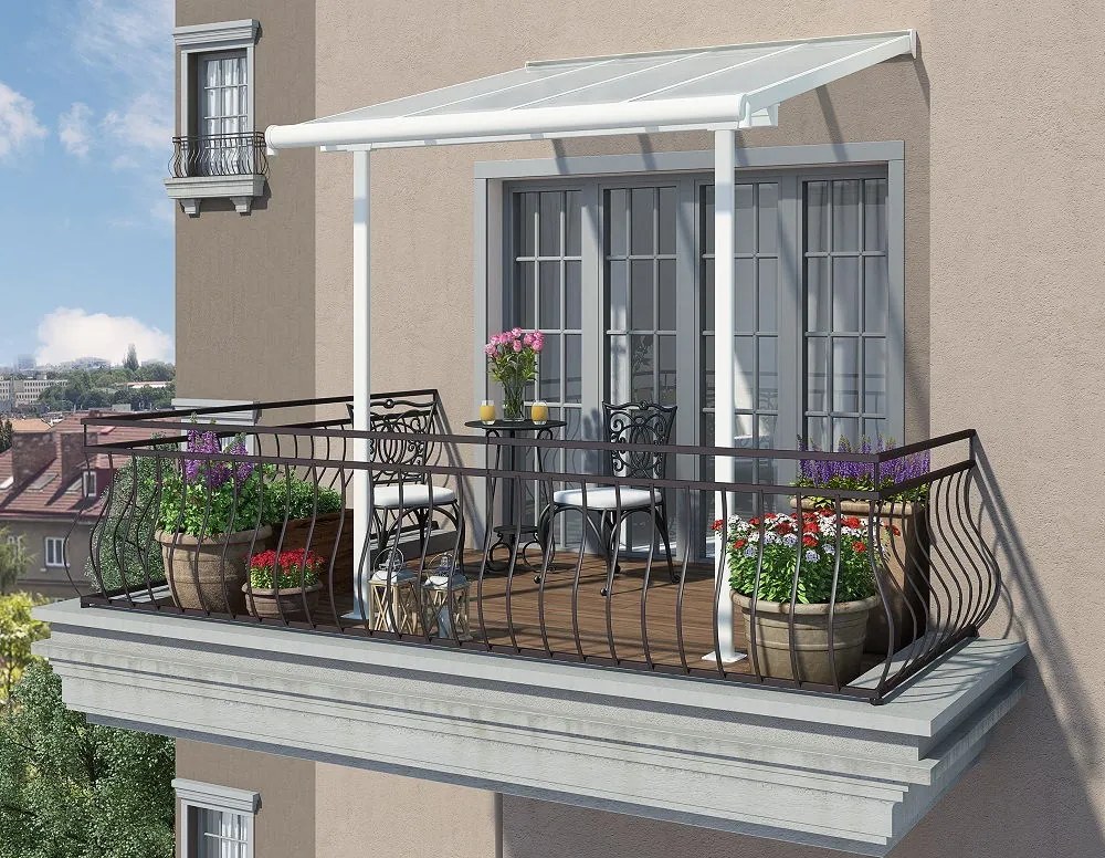 Acoperiș terasă transparent Sierra Palram - Canopia 2,3 x 2,3 m alb