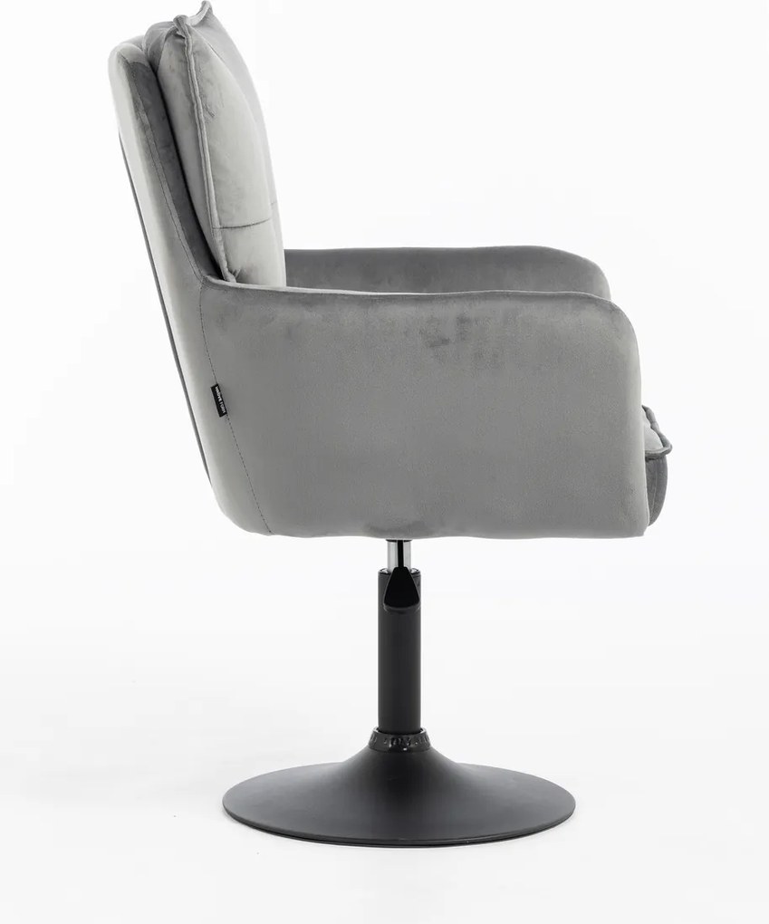 HR250N Scaun Catifea Grafit Bază Neagră