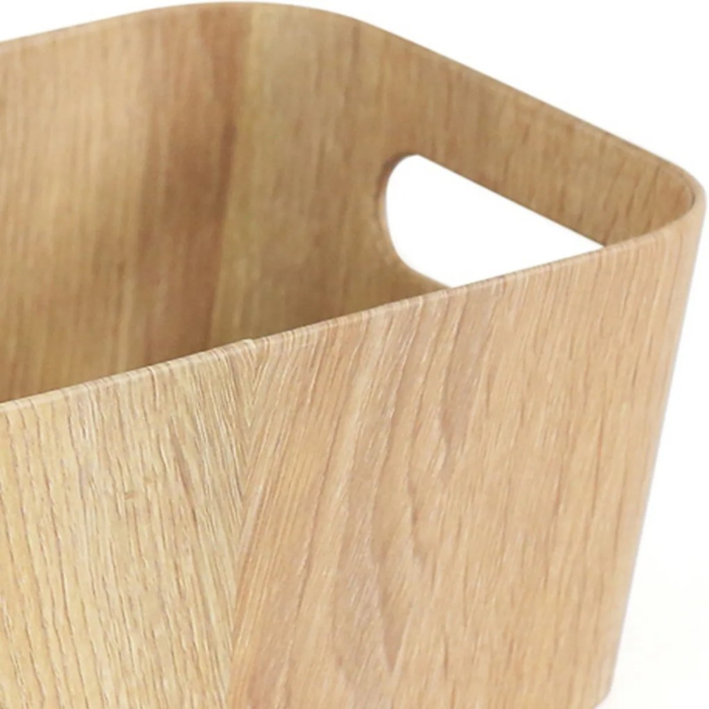 Set de 2 coșuri de depozitare Kitchisimo 26 × 18 × 11 cm, natur, S