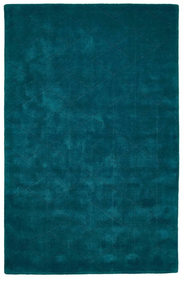 Covor din lână Think Rugs Kasbah, 120 x 170 cm, verde smarald