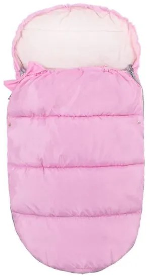 Sac de dormit pentru copii, bebelusi, cu husa, roz, 90x50/45 cm, Springos
