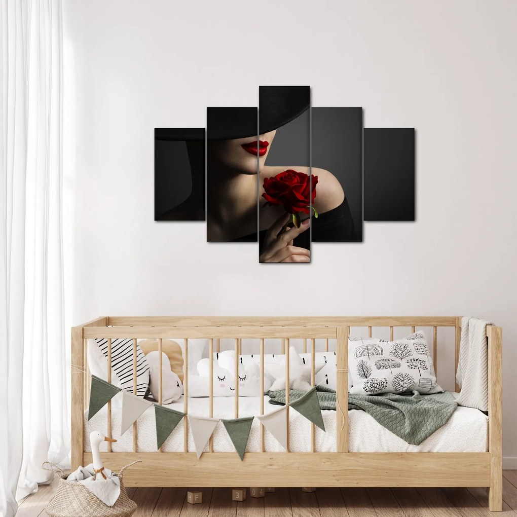 Tablou - Femeia cu flori (150x105 cm)
