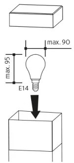 Lampă de exterior cu senzor și priză GARD 1xE14/60W IP44