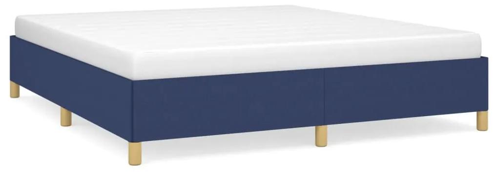 3120983 vidaXL Cadru de pat, albastru, 180 x 200 cm, material textil