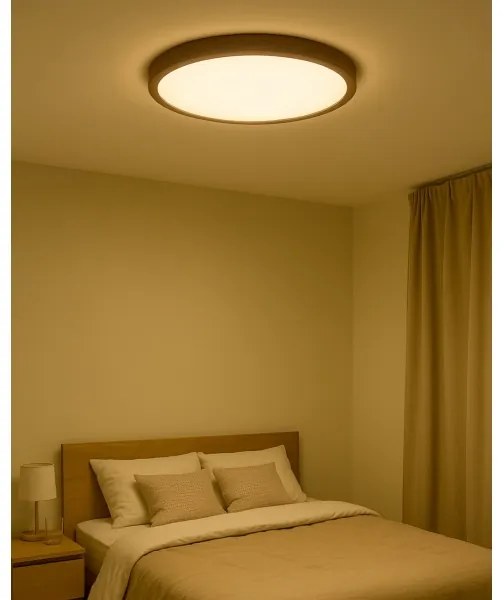 Plafonieră LED 32W, 230V, 3000/4000/6500K, Ø 40 cm, maro