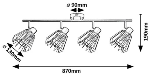 Spot Rabalux 73070 EMERENCIA 4xE14/40W/230V