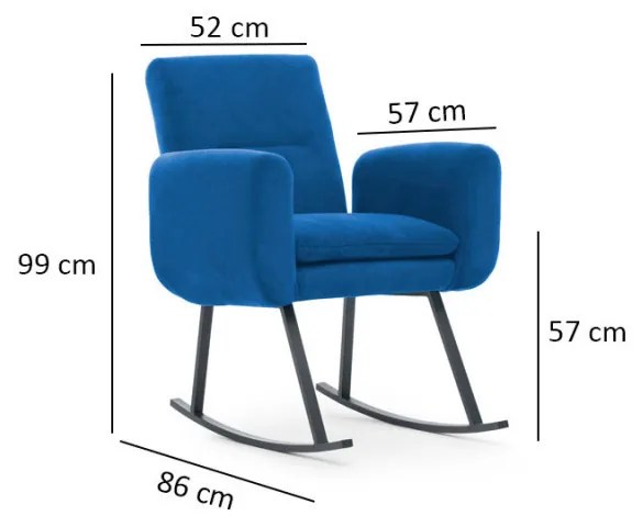 Fotoliu Tip Balansoar Kono, Albastru