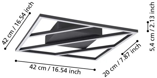 Plafonieră LED dimabilă ULISANO LED/21W/230V Eglo 900596 + telecomandă