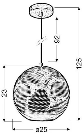 Lustră pe cablu SFINKS 1xE27/60W/230V