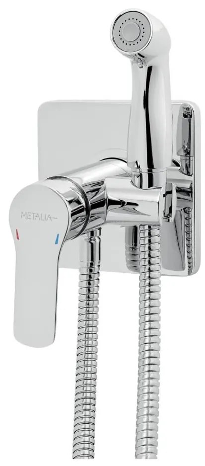 Baterie de bideu cu duș pentru instalare ascunsă Novaservis METALIA crom lucios