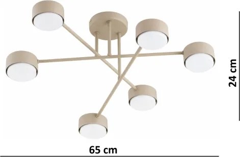 Brilagi - LED lustru aplicat MONO 6xGX53/30W/230V bej