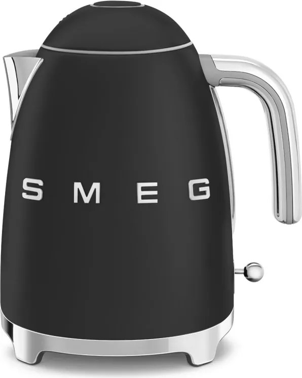 Cana electrica SMEG KLF03BLMEU, 2400 W, 1,7 l, Baza rotativa la 360°, Finisaj mat, Negru