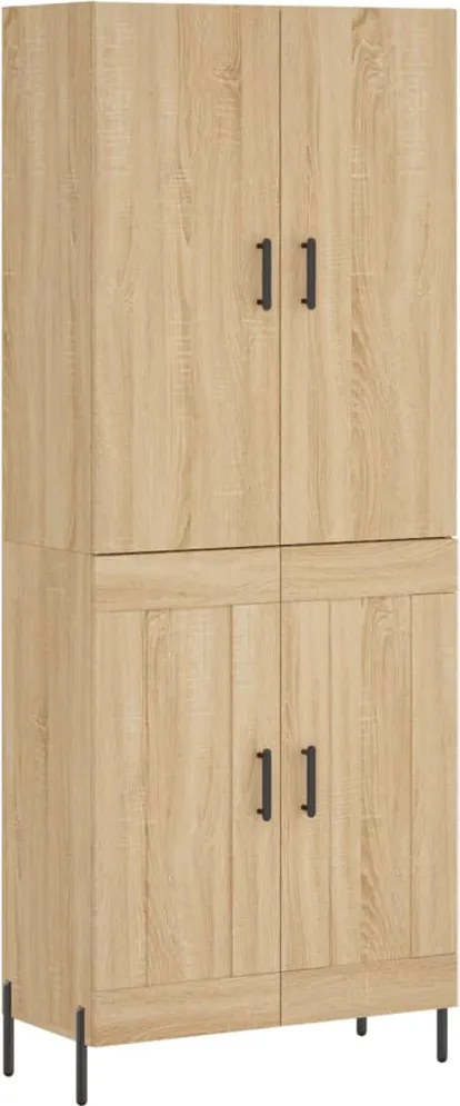 vidaXL Dulap înalt, stejar sonoma, 69,5x34x180 cm, lemn compozit