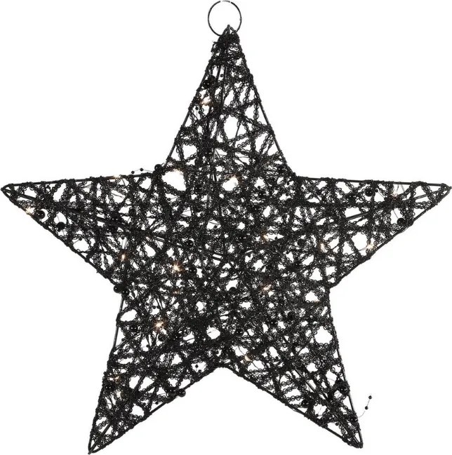 Decoratiune de Craciun stea STARIELLE cu iluminare LED 30 cm, neagra
