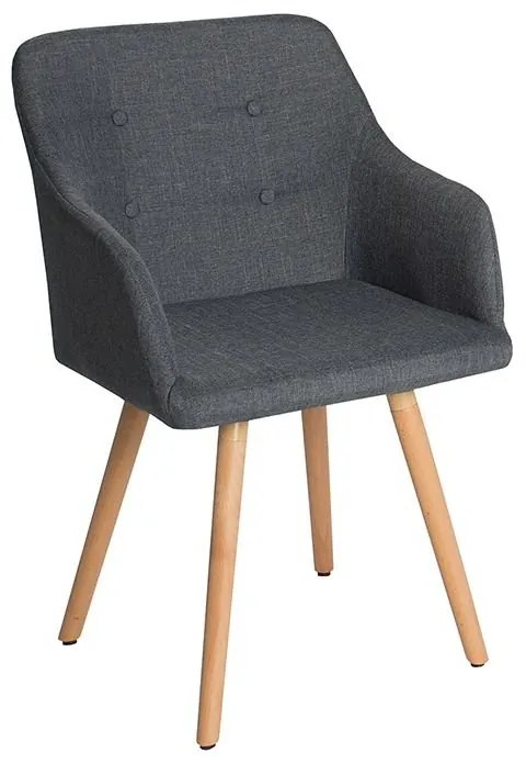 Set 2 scaune cu brate design nordic Scandinavia gri inchis A-36823 VC